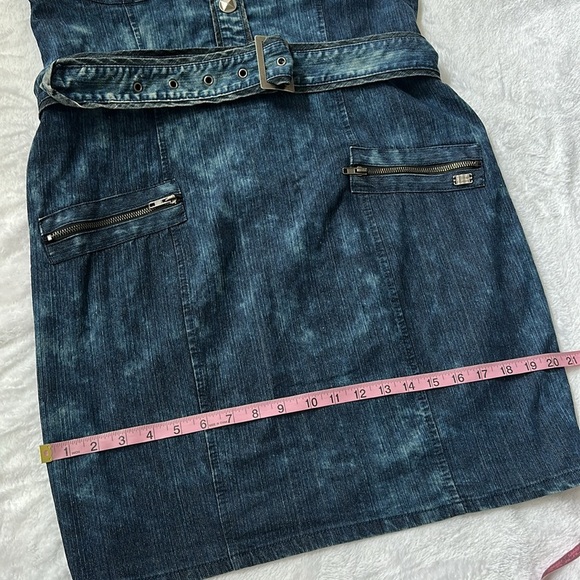 Apple Bottoms Blue Denim Mini Dress - Picture 13 of 13
